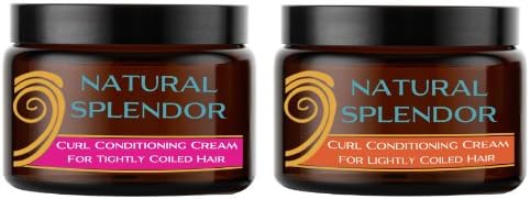 Natural Splendor Curl Conditioning Cream Sampler two 4 oz jars