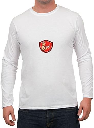 Best Erinwood White Different Plasterer Masonry Worker Shield Cartoon Shirts X-large Men