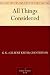 Books : All Things Considered