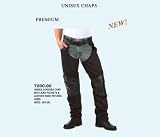 Unisex Cordura Chap with Jean Pockets & Leather Knee Patches - Lined