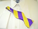 100% Silk Self-Tie Bow Tie - Purple & Gold - Omega Psi Phi, LSU, East Carolina