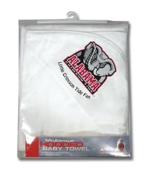 Alabama Crimson Tide Hooded Baby Towel (White)