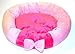 dog cushion - dog bed with bow 28'' x 24'' pink #5278M