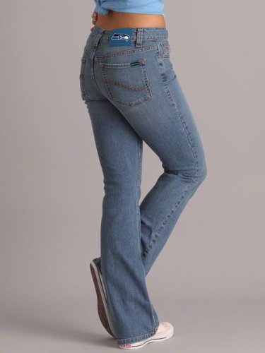 Seattle Seahawks Women's Cheerleader Boot Jeans - Medium Wash 6x31