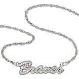 MLB Atlanta Braves Script Necklace Sterling Silver