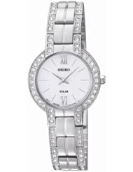 Seiko Womens SUP199 Dress Solar Modern Crystals Japanese Quartz Watch