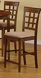 Oval Counter Height Stool w/Wheat Back (Set of 2) by Coaster Furniture