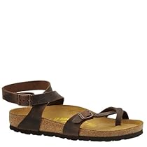 Hot Sale Birkenstock Women's Yara Leather Ankle-Strap Sandal,Habana,41 EU/10 M US
