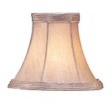 Shades - Bell Shaped Chandelier Clip On Lamp Shades - Champagne Ivory Color - B1477