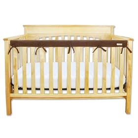 Trend Lab Long Narrow Cribwrap Rail Cover, Brown