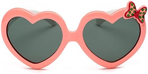 Aymi Cute Heart Shape Kid Polarized Classical Cool Character Children Sunglasses(C4)
