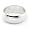 14K White Gold Wedding Bands 7mm half round, 6.25