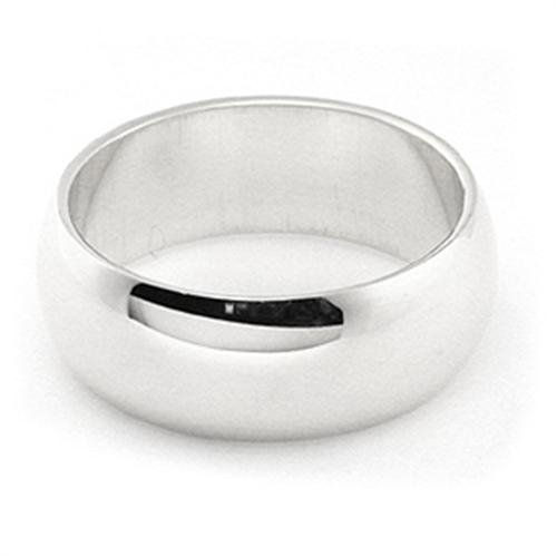 14K White Gold Wedding Bands 7mm half round