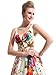 Ever Pretty Women's Double V-Neck Floral Printed Satin Short Party Dress 03381