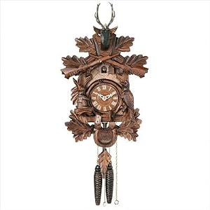 Cuckoo Clock with Hunter's Clock, Live Animals