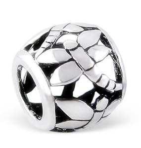 Dragonfly Charm Bead 925 Sterling Silver Compatible with Pandora, Troll, Biagi, Chamilia and All European Charm Bracelets