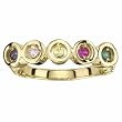 14K Yellow Gold Mother's Ring - 5 Gemstone -- YOU CHOOSE THE COLORS!