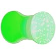 4 Gauge Green Neon Glitter Saddle Plug