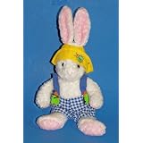 plush beanbag Bunny in Shortalls and Hat by Eden