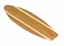Island Bamboo SRF23 Solana Surf Board Cutting Board, 23-Inch by 7.5-Inch