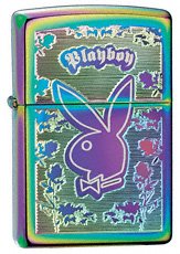 Zippo Playboy Spectrum Chrome Plated Pocket Lighter