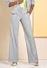 Wide Leg Pants - metrostyle Pinstripe Wide-Leg Pants (BLACK MULTI,10)
