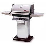MHP Gas Grills TJK2 Propane Gas Grill W Stainless Grids On Stainless Patio Base