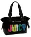 Juicy Couture Studs Block Splendor Velour Shopper Bag Tote Black