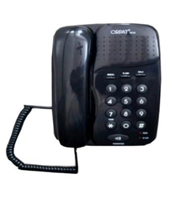 Orpat 1010 Corded Landline Phone (Black) 