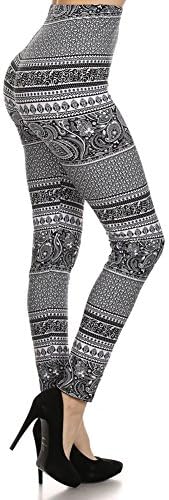 Women's Regular Size High Quality Printed Leggings - R171-X-PAIS, One Size