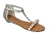 Stephan T bar gladiator sandal with woven detail across the T bar and the heel. Available in black, white and tan. By Stephan