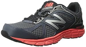 New Balance Men's M560V6 Running Shoe, Dark Grey/Orange, 10.5 4E US