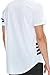 JC DISTRO Mens Hipster Hip Hop Freedom Stripes Graphic Mesh Trim White T-Shirt, Medium