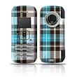 Turquoise Plaid Design Protective Skin Decal Sticker for LG enV VX9900 Cell Phone