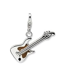 Amore La Vita Silver Enamel Guitar Charm