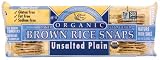 Brown Rice Snaps, Unsalted Plain with Organic Brown Rice, 3.5-Ounce Packs (Pack of 12)