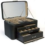 Kitchen & Housewares : XL "Torino" Brown Leather Jewellery Box