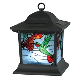 Moonrays 91613 Solar Powered Stained Glass Hummingbird Lighting Fixture by Coleman Cable