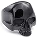 KONOV Mens Stainless Steel Ring, Gothic Alien Skull, Black