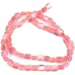 Pink Square Fiber Optic Cats Eye Bead 16" Strand 6mm