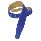 Levy's Leathers MS26-ROY 2.5-inch Suede-Leather Strap,Royal Blue