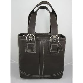 AUTHENTIC COACH Soho North South Tote Handbag Mahogany Brown F11093