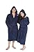 Alexander Del Rossa Womens Turkish Terry Cloth Robe, Thick Hooded Bathrobe, Small-Medium Navy Blue (A0105WNBMD)