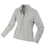 TAIGA Women's Polartec Microfleece Long-sleeved Zip Sports Shirt, Silver Blue, MADE IN CANADA