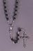 First Communion Rosary with 5mm Black Oval-Shaped Beads - MADE IN ITALY