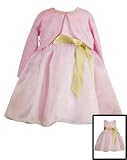 New Pink & Green Organza Dress with Sweater Bolero ~ 12M to 24M ~ Baby Shower Gift