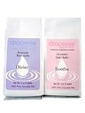 Dropwise Essentials Aromatherapy Bath Salt 2-Packs Made with 100% Pure Essential Oils & Epsom Salt