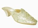 Beachcombers! Ethnic Embellished Heels Silk Sequin & Beaded Indian Khussa Belly Dance Wedding Shoes