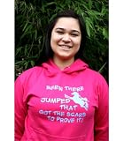 Been there jumped that got the scars to prove it' Fuchsia Hoodie