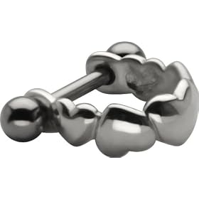 Designer Hearts Huggie Micro Cuff - 925 Sterling Silver Helix Piercing Cartilage Earring